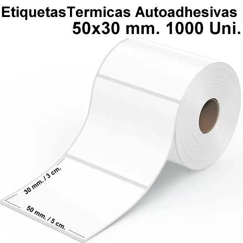 Rollo De Etiquetas Termicas Autoadhesivas 60x40. 500 Unidades por rollo
