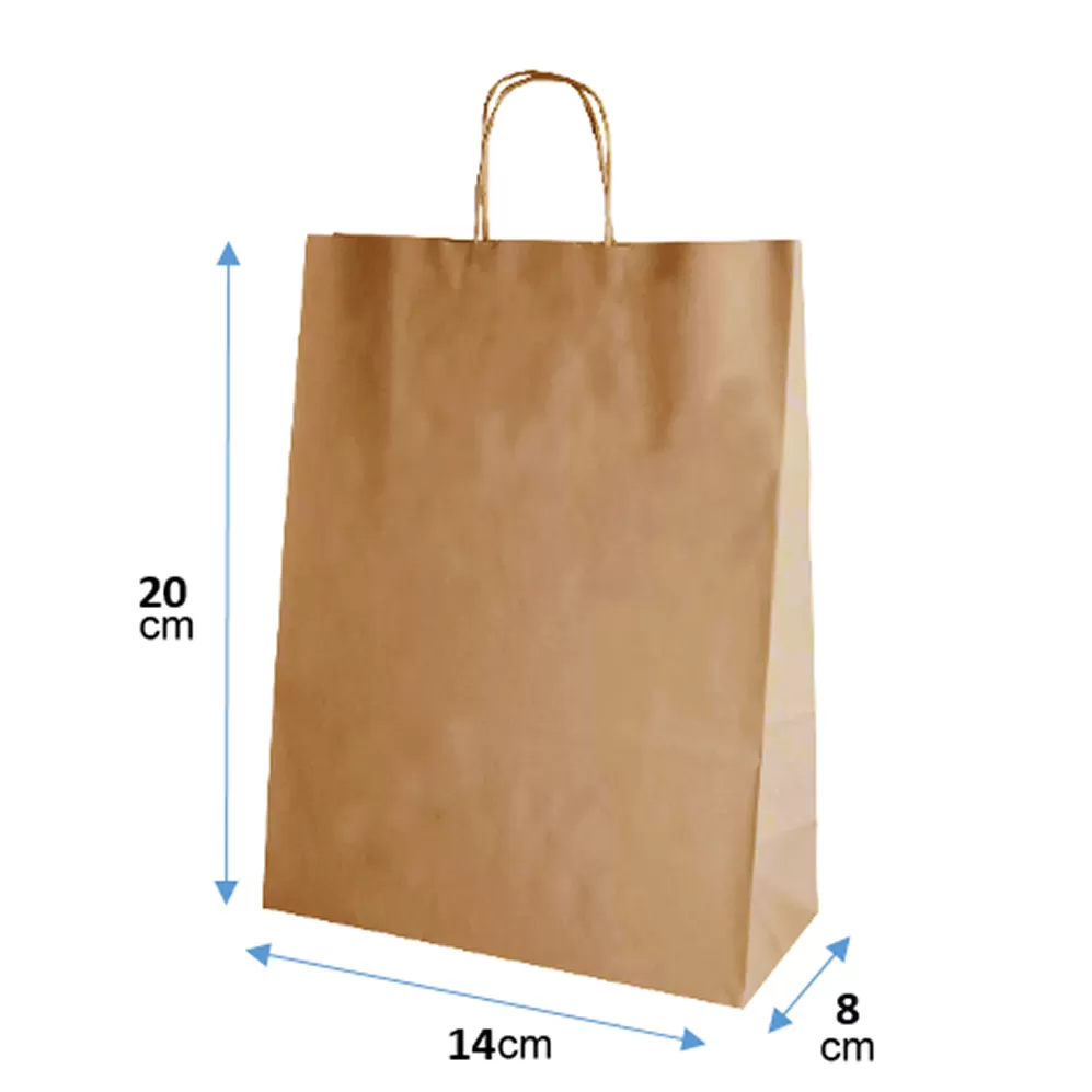 Bolsa Kraft con Asa 14X20X8