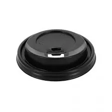 Tapas negras para vaso polipapel de 8 Oz.