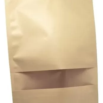 Bolsas Papel Kraft Doypack 16x22x4 Cms Cierre Hermetico