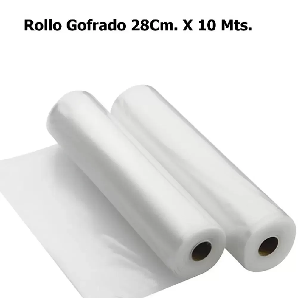 Rollos Gofrados 28x10 para sellado al Vacio
