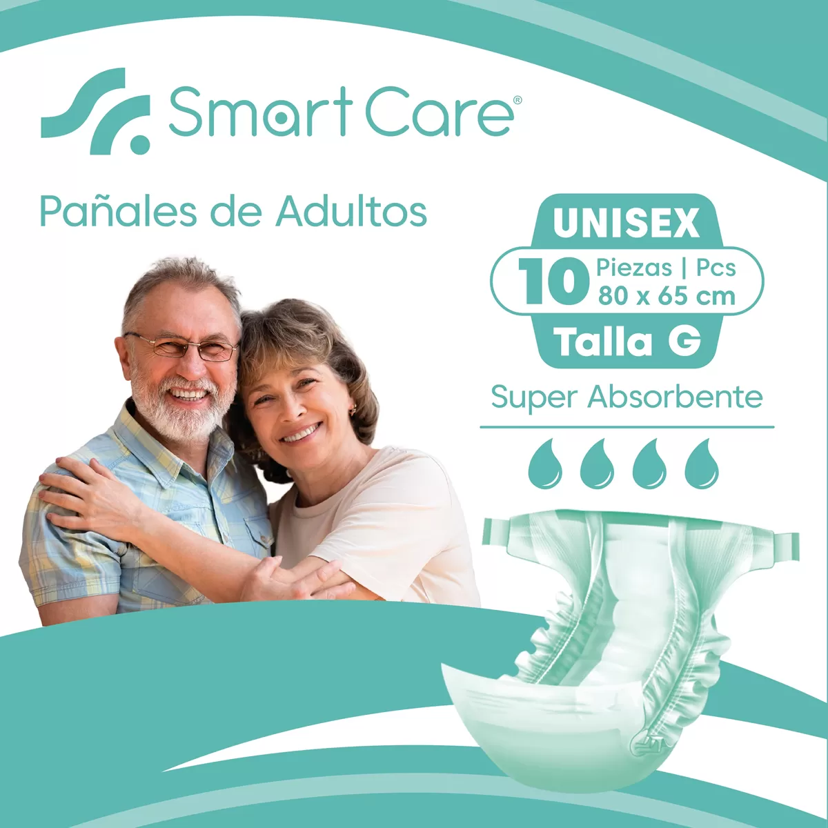 Pañal Adulto G, Incontinencia Fuerte