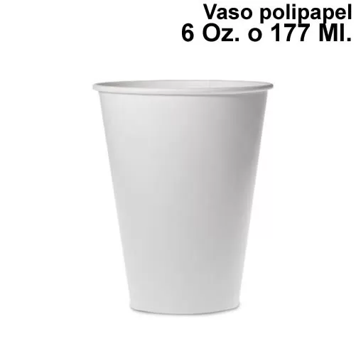 Vasos Polipapel 6 Oz, o 170 ml