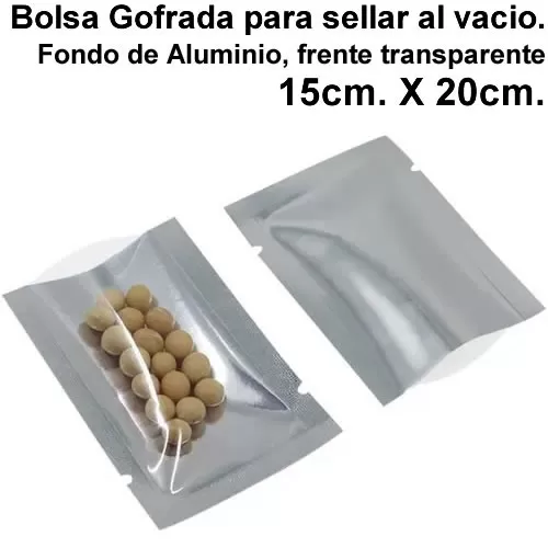 Bolsas Gofradas Aluminio 15X20 para sellado al Vacio - image 1