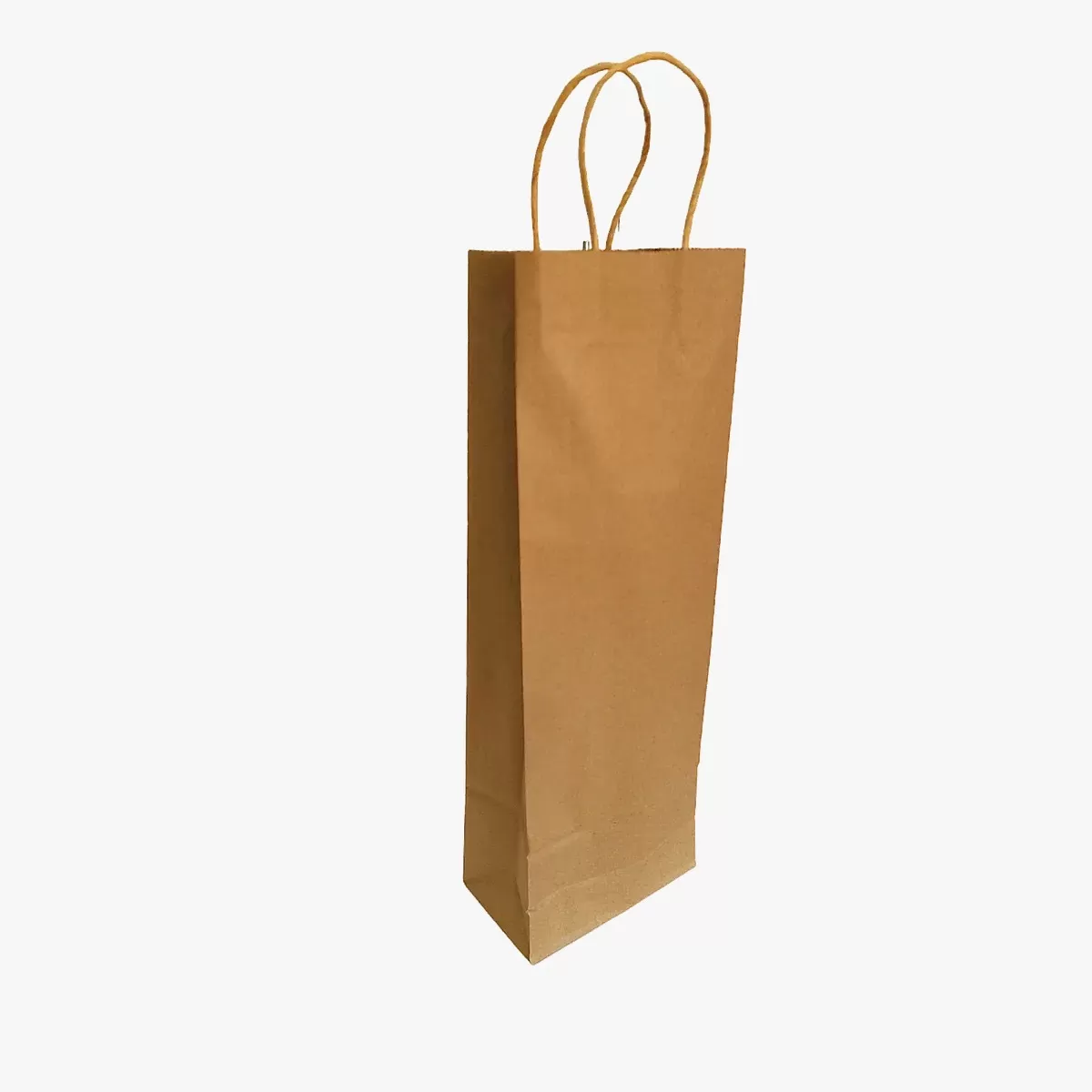 Bolsa Kraft con Asa para Vino 14x40x8