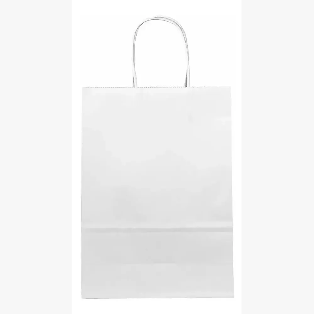 Bolsa De Papel Kraft Blanca 32x22x10