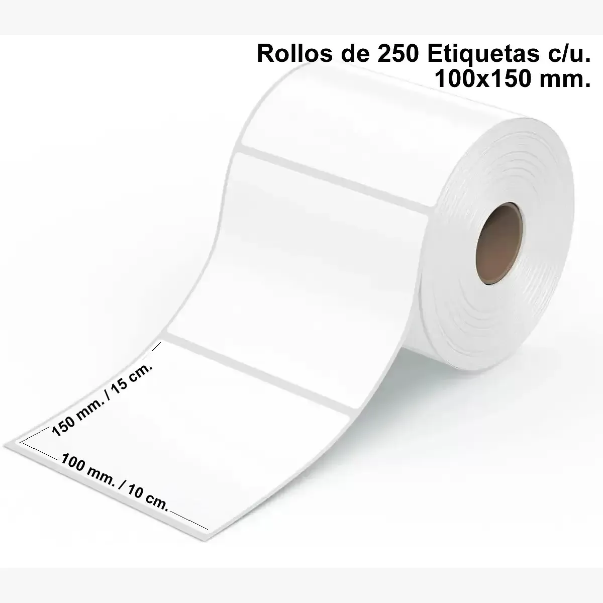 Rollo De Etiquetas Termicas Autoadhesivas 100x150. 250 Unidades por rollo - image 1