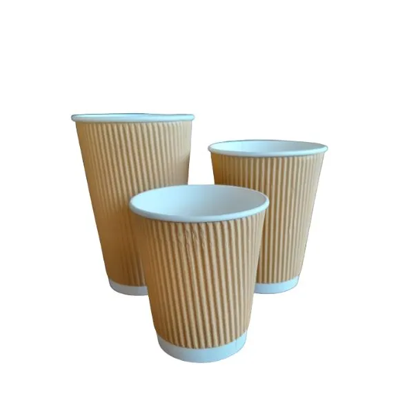 Vaso Ripple 16oz Kraft c/PE interior