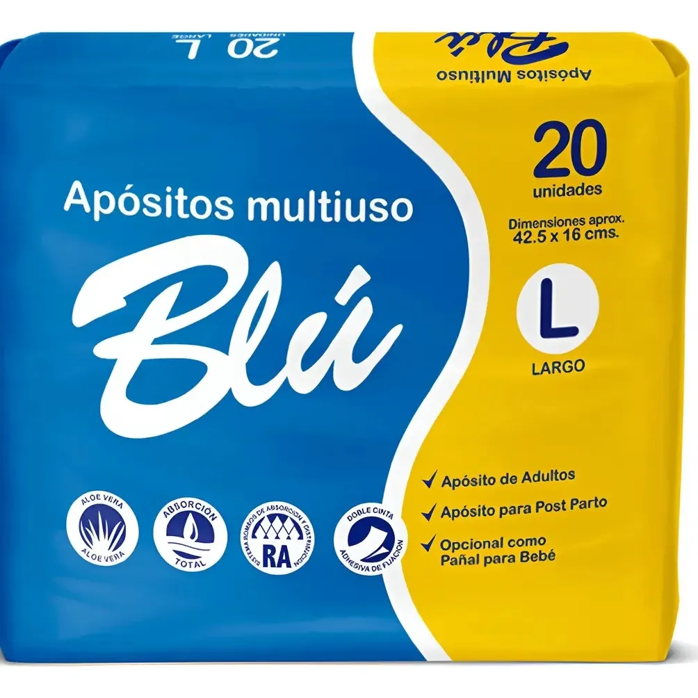 Apositos Blu Incontinencia Leve X20 Unid Proteccion Discreta