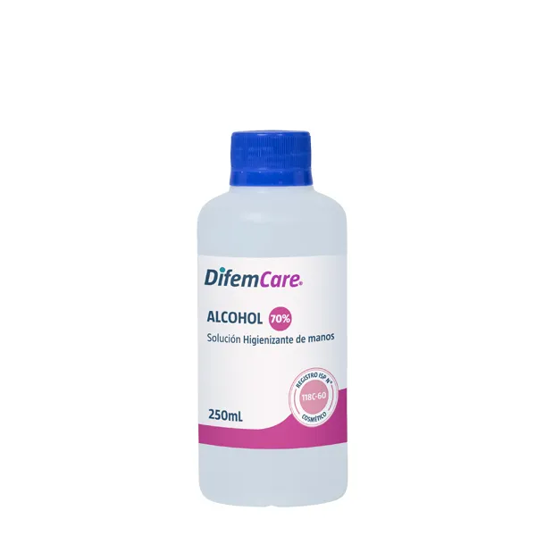 Alcohol Higienizante de manos 70% 250 ml