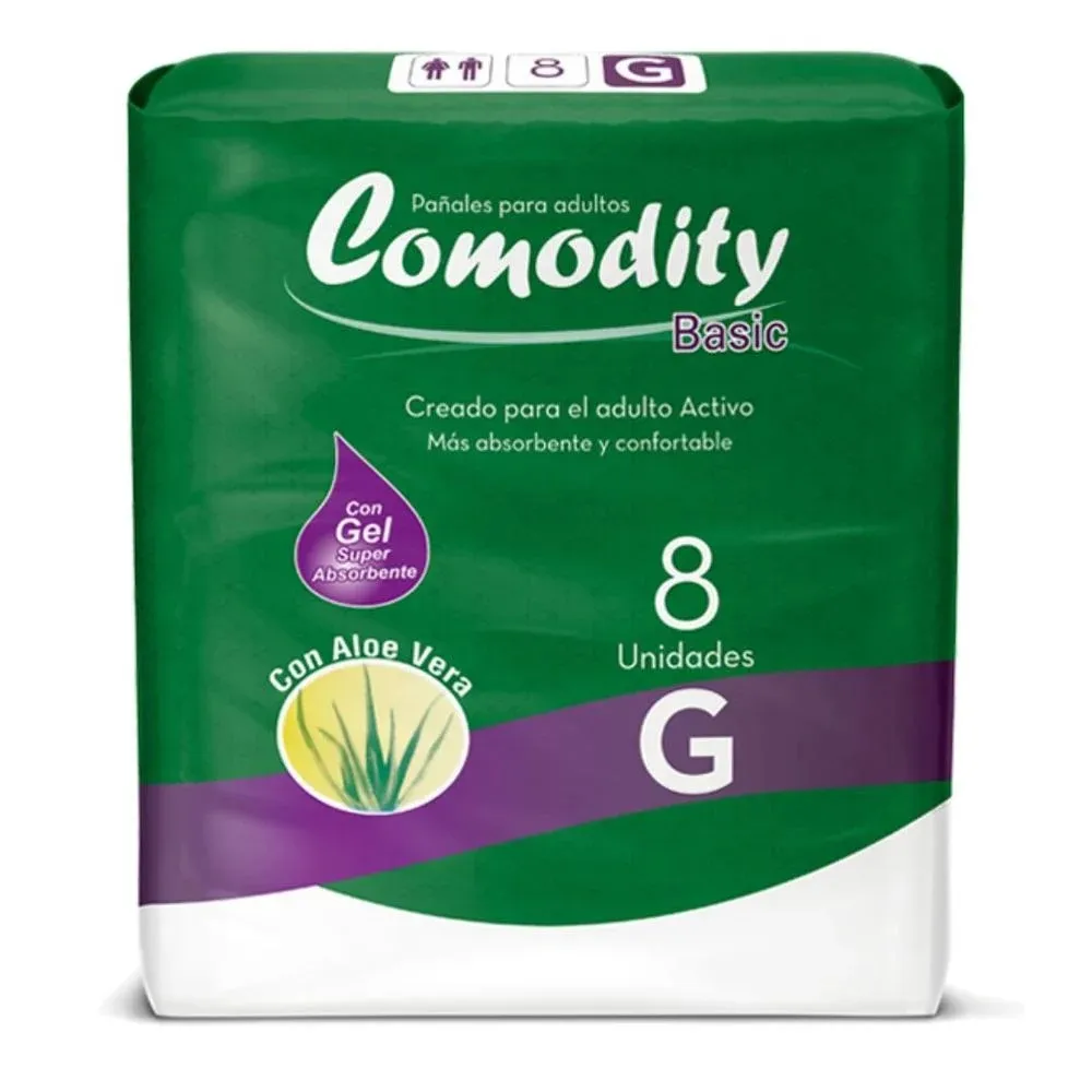 Pañales Adulto Comodity Basic Talla G 8 Unidades | Alta Absorción - image 2