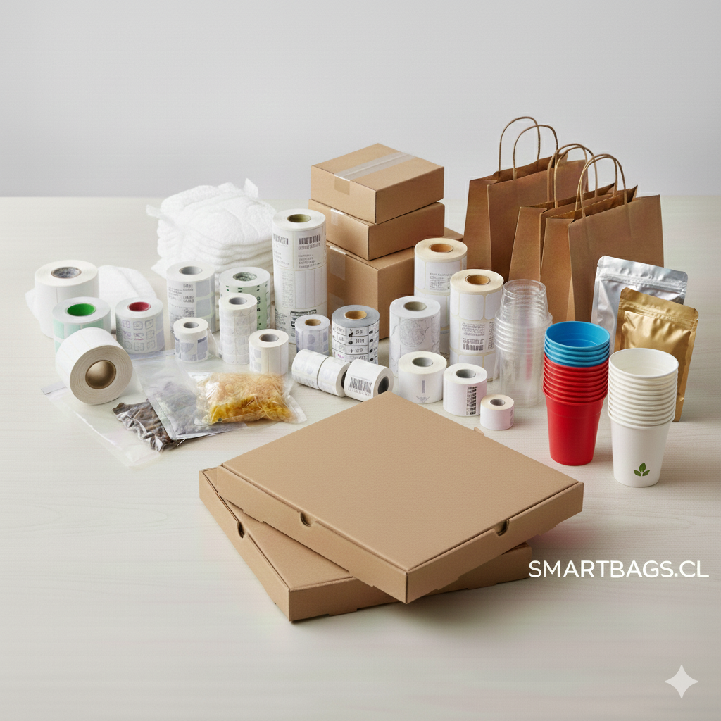 A modern office setting with professionals using smart bags.