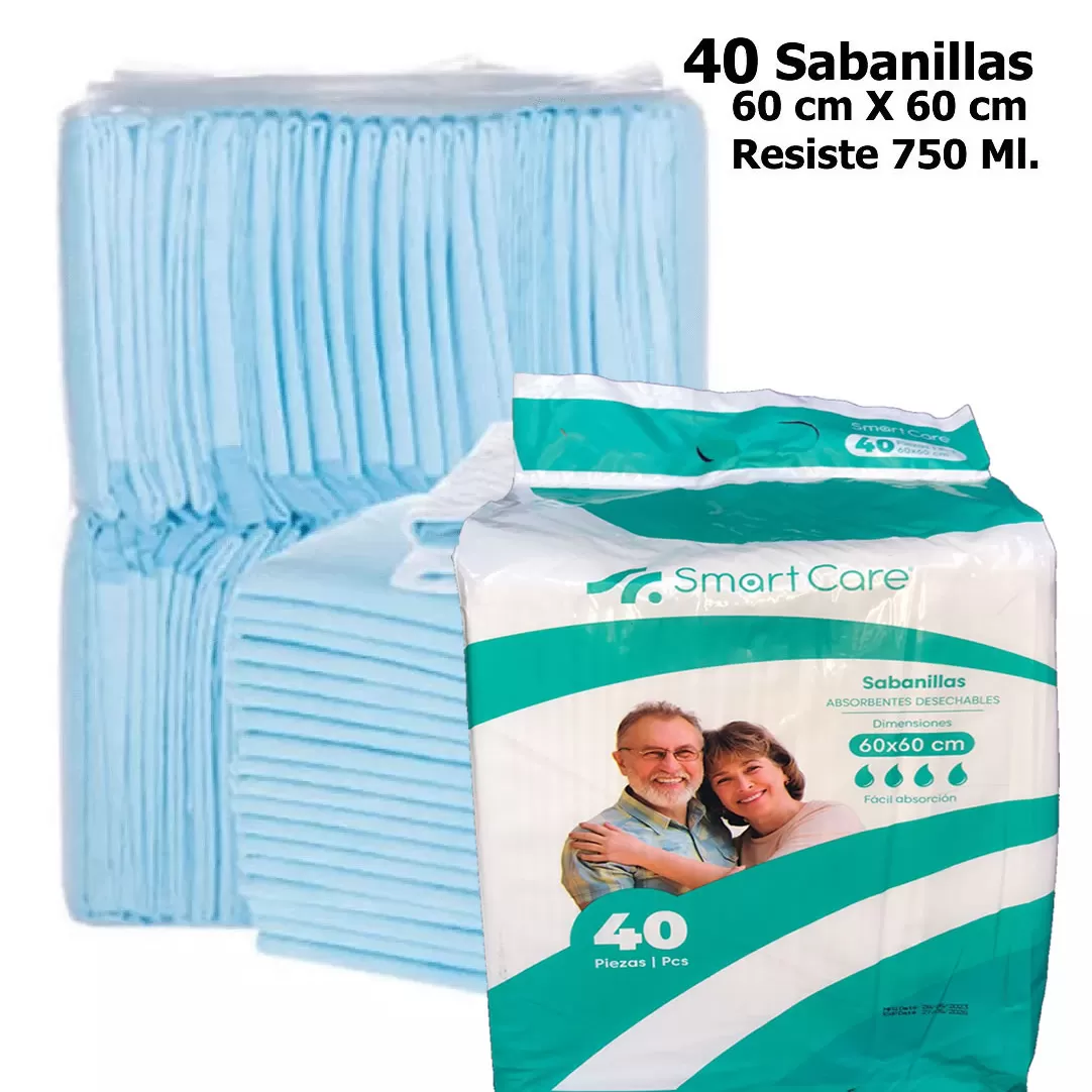40 Protectores De Cama Sabanilla 60x60cm