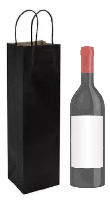 Bolsa para Vinos color Negro 14x40x8